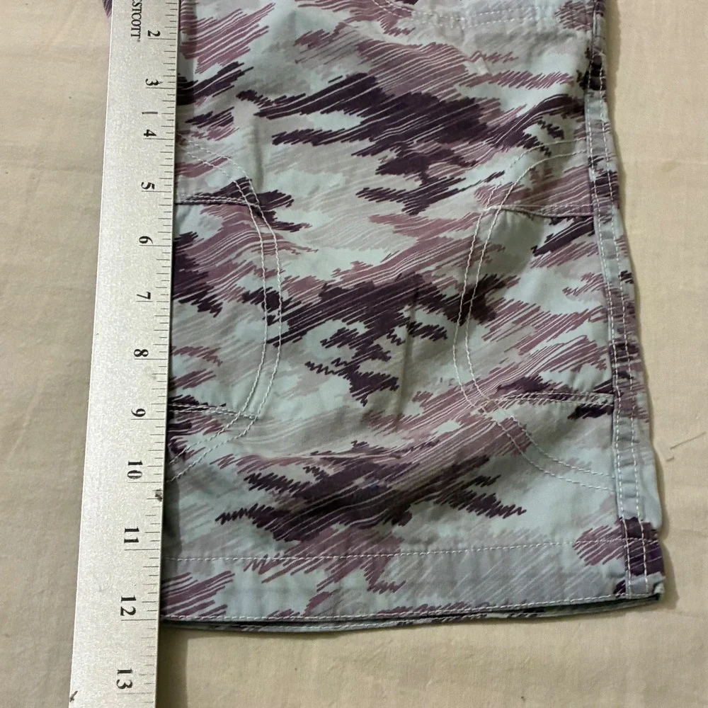 Hanna Andersson Kids Size 130 US 8-10 Purple Blue Abstract Camo‎ Cotton Shorts
